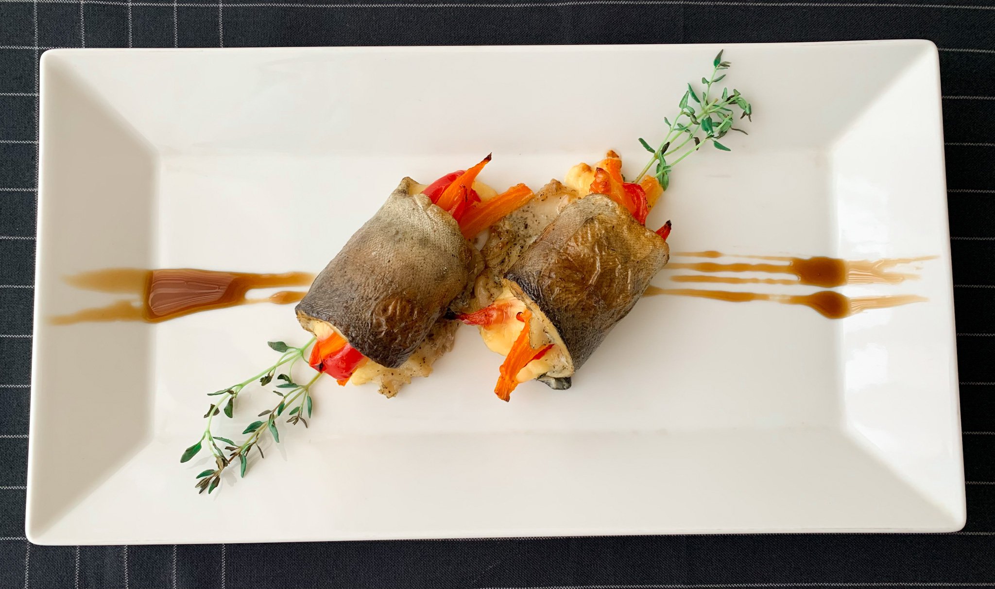 Форель з овочами